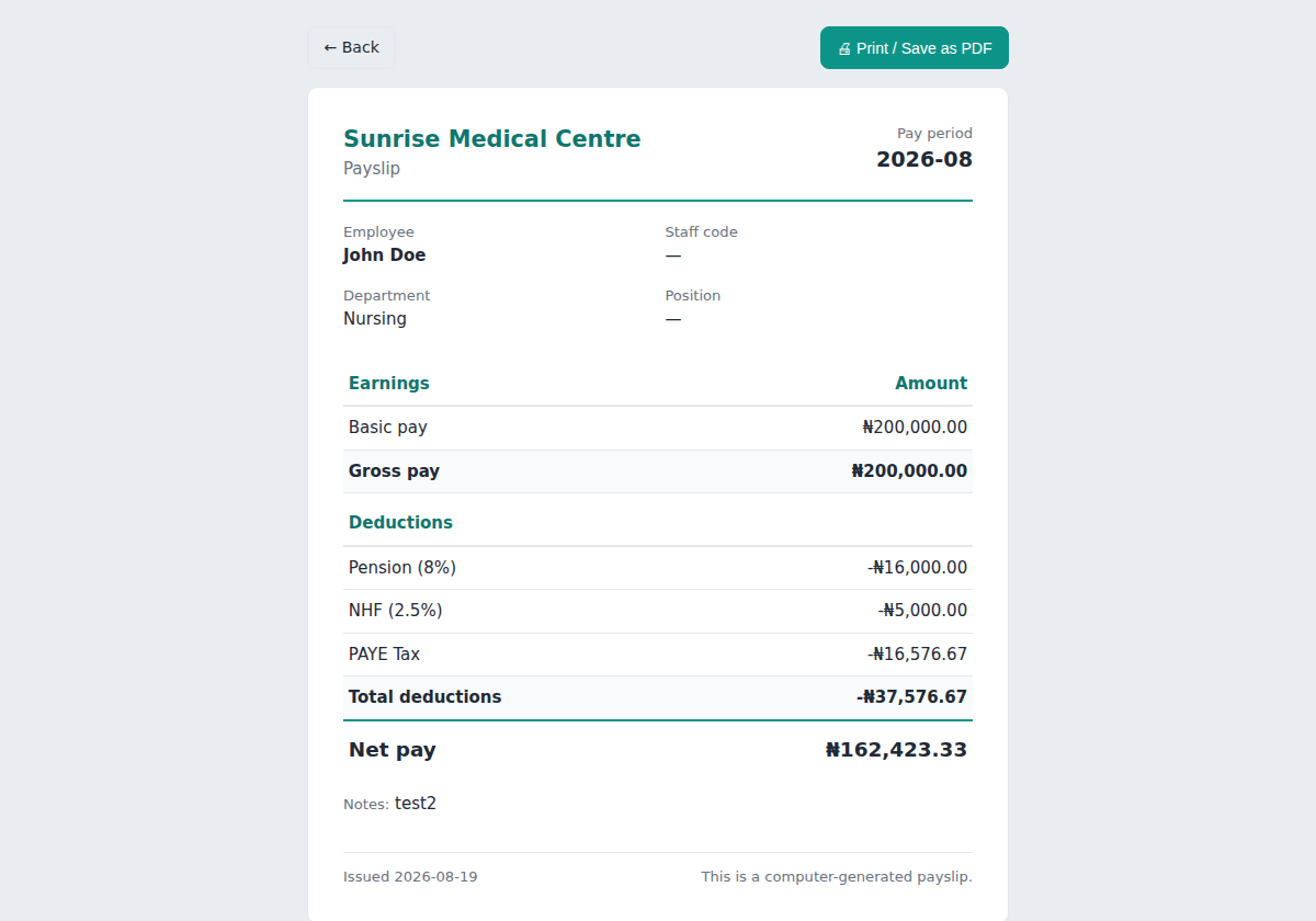 Payslip